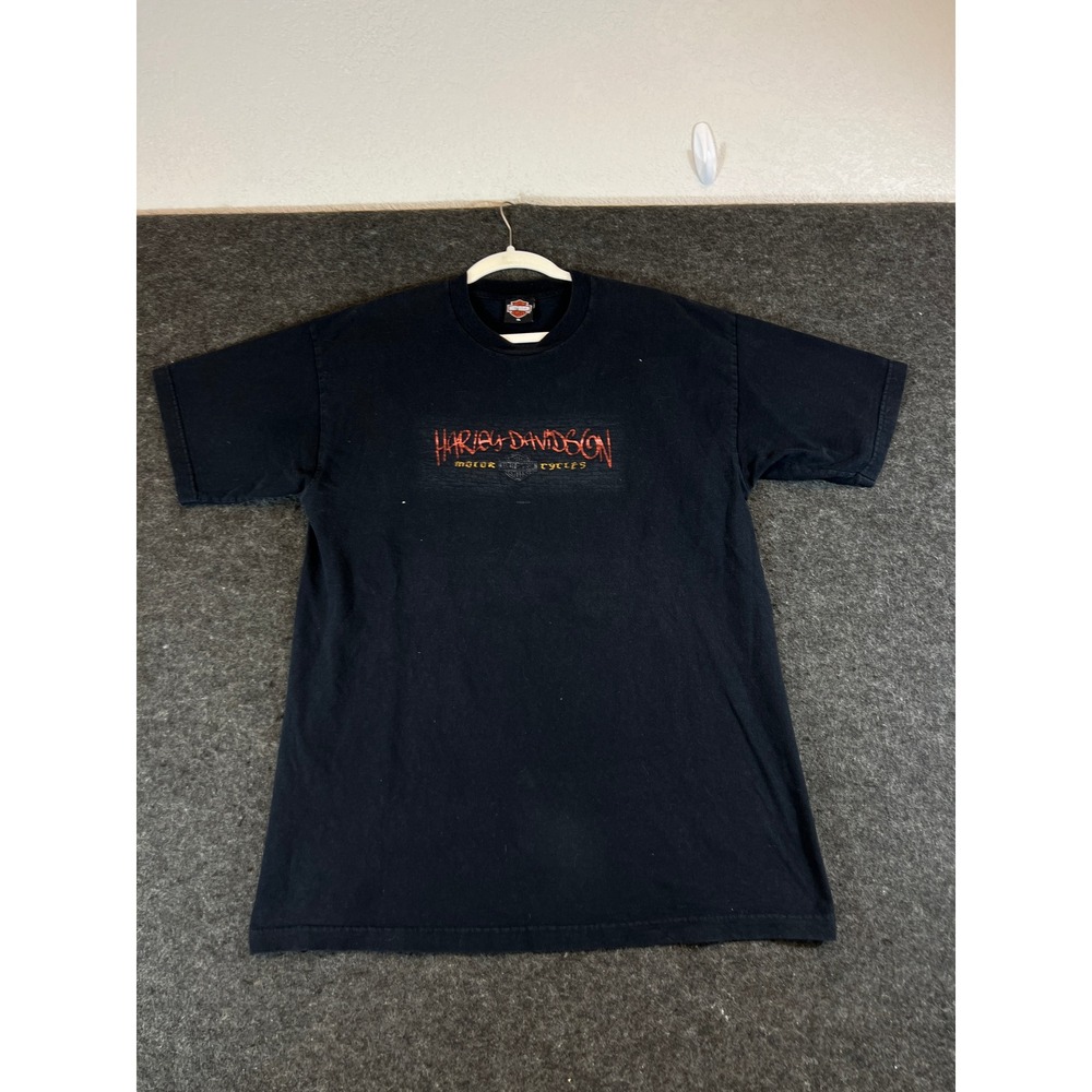 Vintage Y2K Harley Davidson Shirt Mens XL Black New Berlin WI Black Graphic Tee